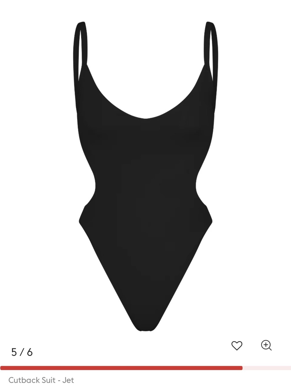 Left on Friday Jet Black Cutback One-Piece Swimsuit - Picture 4 of 6